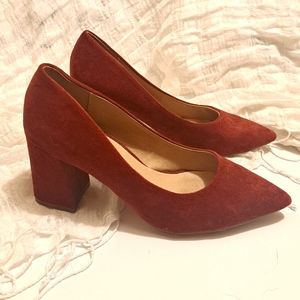 Chelsea Crew Burgundy Suede Pump
